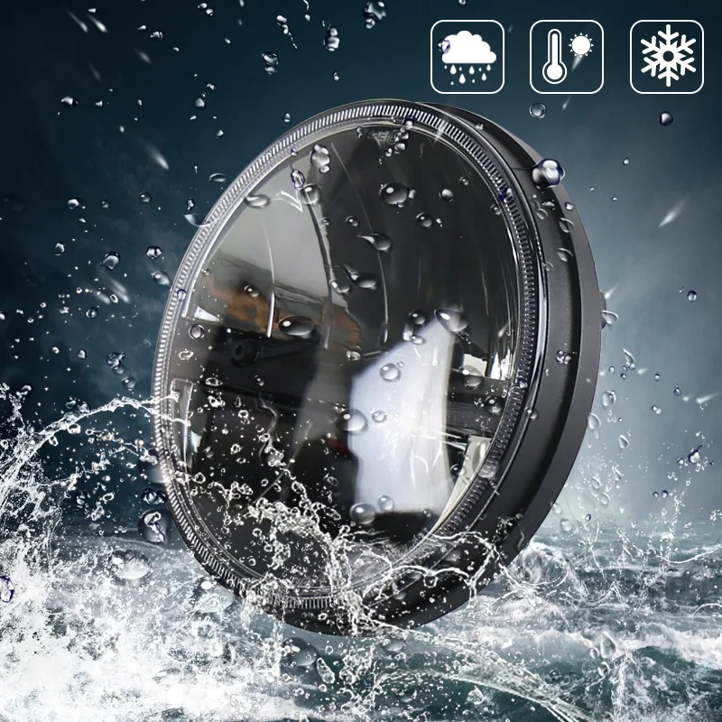 OVOVS другие аксессуары для автомобильных фар с ближнего и дальнего сигнал поворота Белый Drl 7 дюймов светодиодные фары для джипа Land Rover