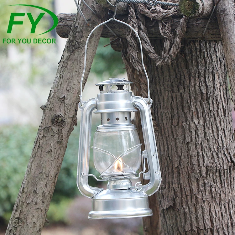 
Wholesale garden torch metal holder glass kerosene oil lamp 