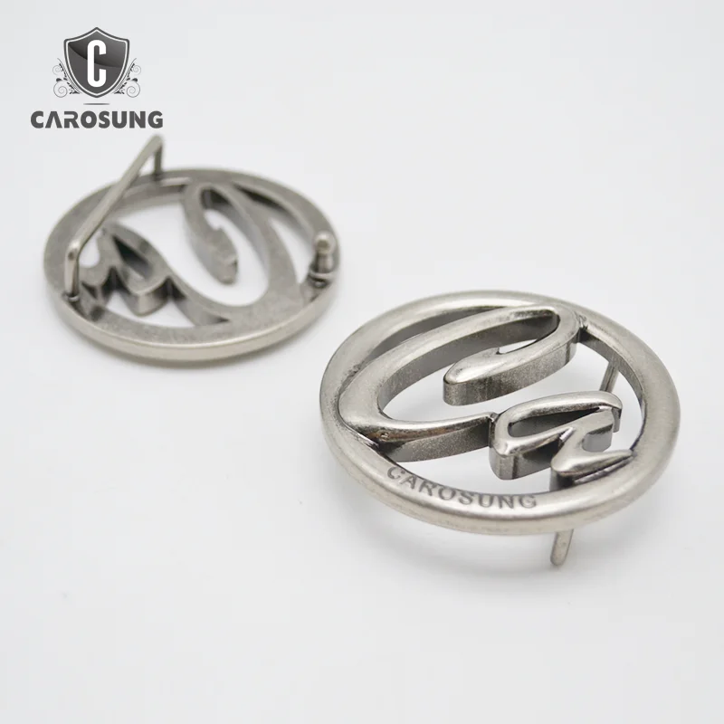Carosung под заказ с буквенным логотипом, античные Твердые Латунные Пряжки, частные этикетки, круглые женские пряжки для ремня, 38 мм