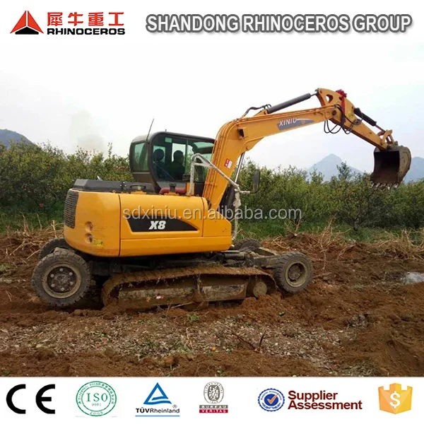 8 тонн Колесный экскаватор-погрузчик для продажи, 0,3 cbm ведро гусеничный экскаватор, гидравлический гусеничный экскаватор с CE & сертификат безопасности материала (ISO