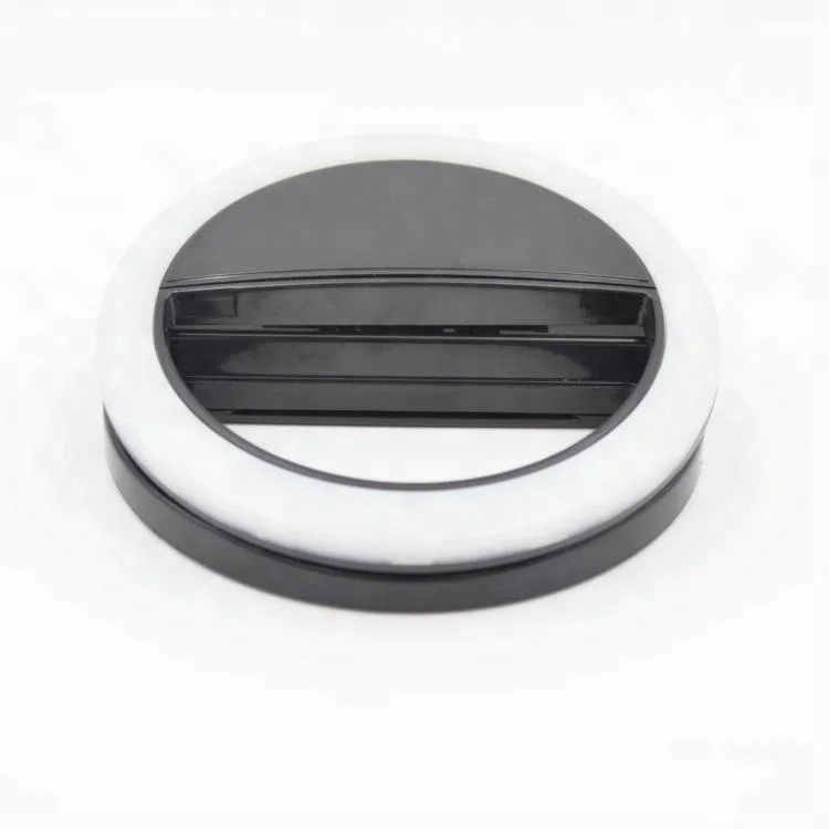 Клипса на светодиодном светильнике для красивых селфи на аккумуляторе кольцевой светильник для селфи