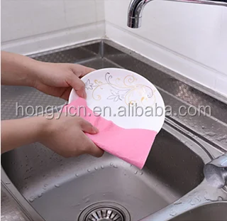 Needle punched nonwoven fabric super absorbent multi-purpose household cleaning products