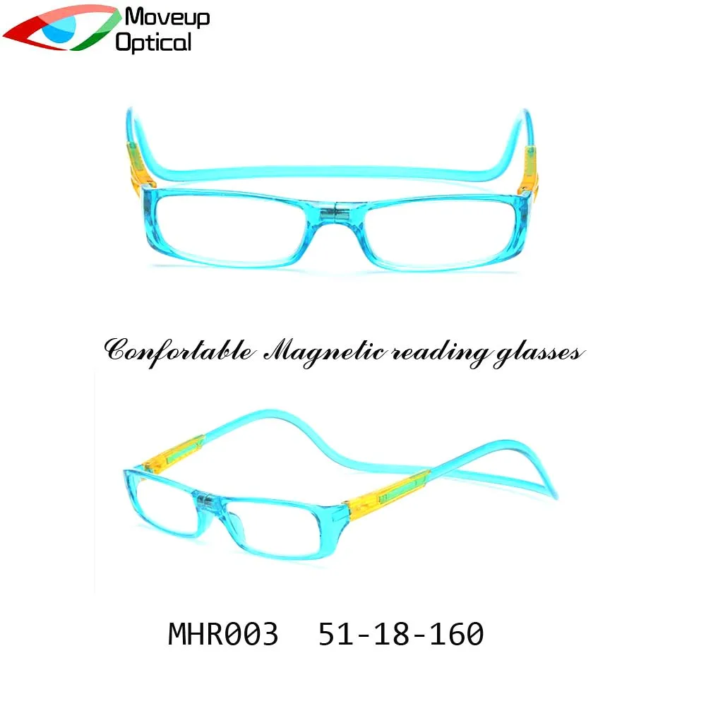 Прямые продажи с завода, складные антистатические магнитные пресбиопические очки Moveup с регулируемыми силиконовыми шнурами