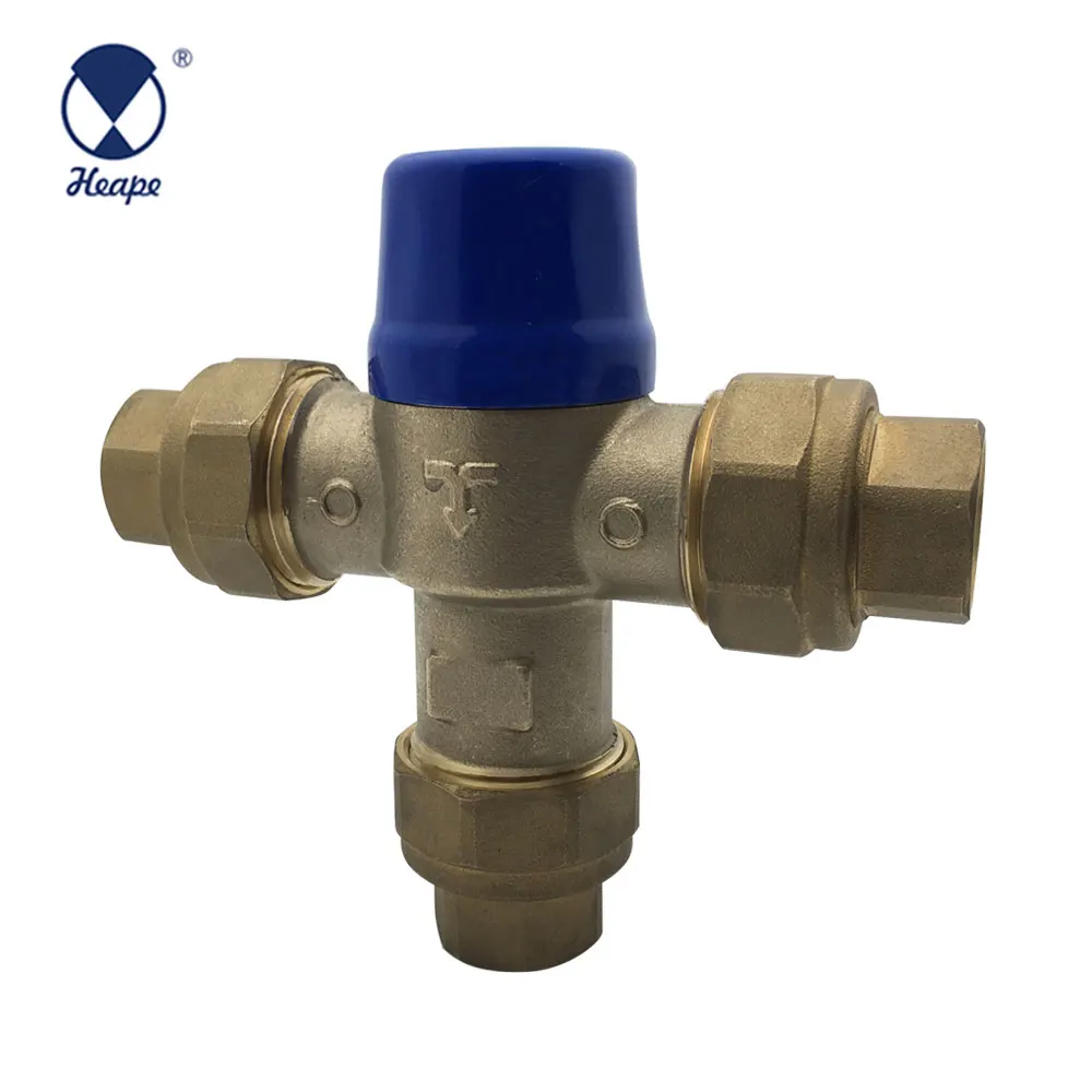HEAPE 1/2' Lead Free Thermostatic Mixing Valve Standard 40℃ - 60℃thermostatic Mixing Valve Water Brass,lead Free Brass Safety