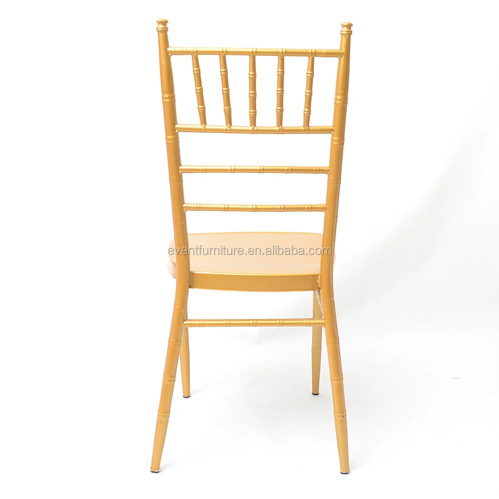 Eventfur cheap ballroom stackable aluminum chiavari steel chair