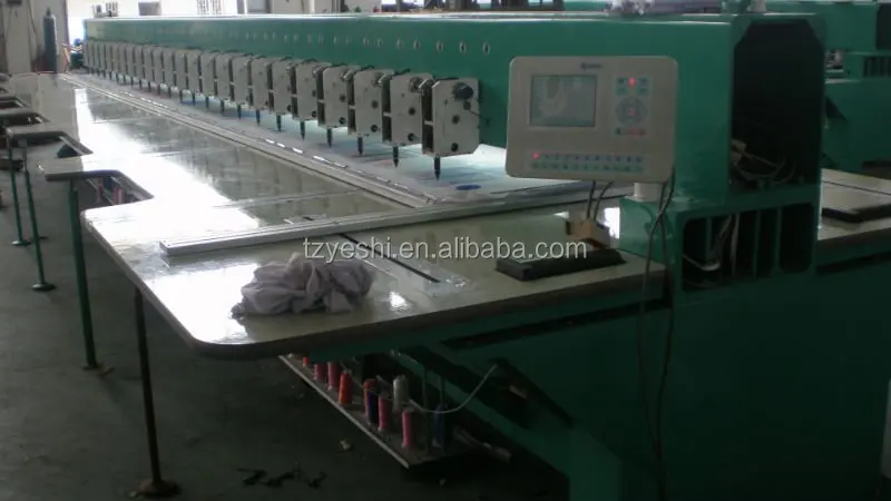 Custom 24 Head Cap T-shirt Flat Embroidery Machine Multi Embroidery 400*680mm and 400*1200mm Embroidery Area 16 Head Number