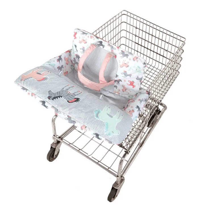 Infant High Chair Cover Toddler Grocery Cart Cover 2 in 1 Baby Shopping Cart Cover