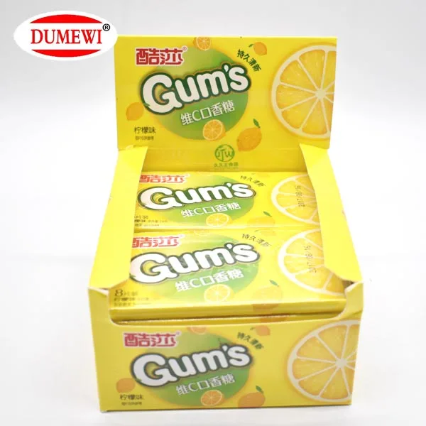 Gum Factory VC Yellow Lemon Fruit Bubble Chewing Gum