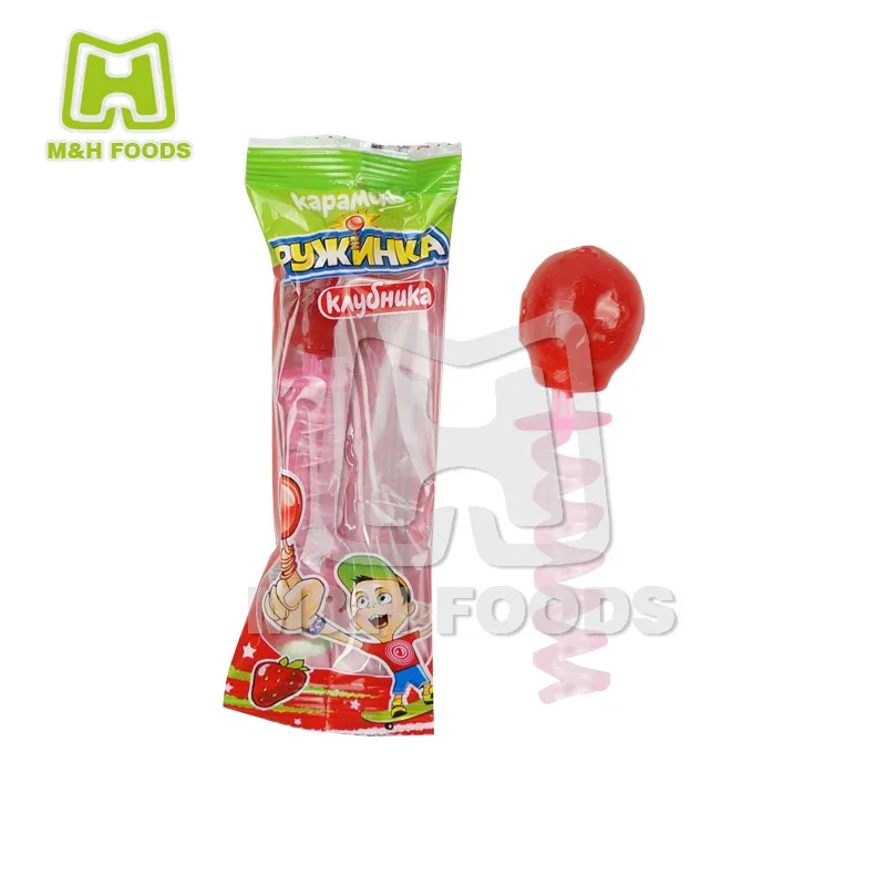 Funny Fruity Spring Finger Hard Lollipop Candy