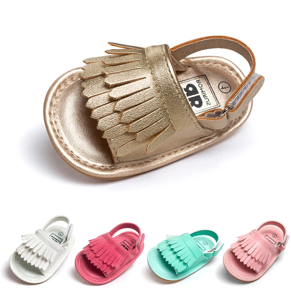 Туфли из натуральной кожи для младенцев недорогие сандалии с мягкой подошвой первых шагов кожаная обувь