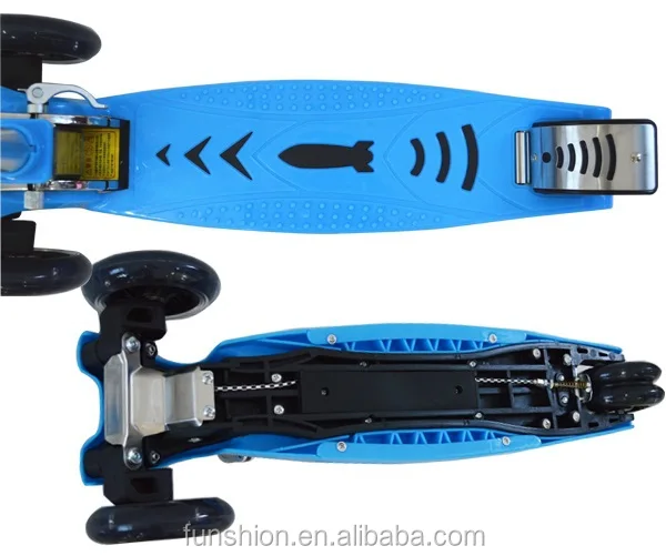 4 wheels kids kick scooter plastic child scooter with Nylon scooter deck