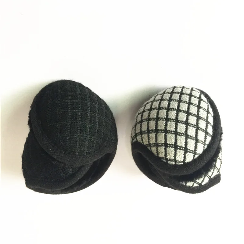 Новое поступление, женские зимние теплые наушники для девочек, теплые наушники в клетку, теплые наушники, повязка на голову