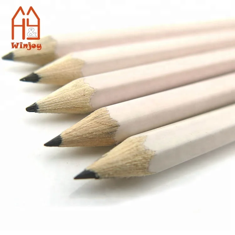 Рекламные Короткие HB гольфовые карандаши с ластиком, OEM Печатный Шестигранный Карандаш