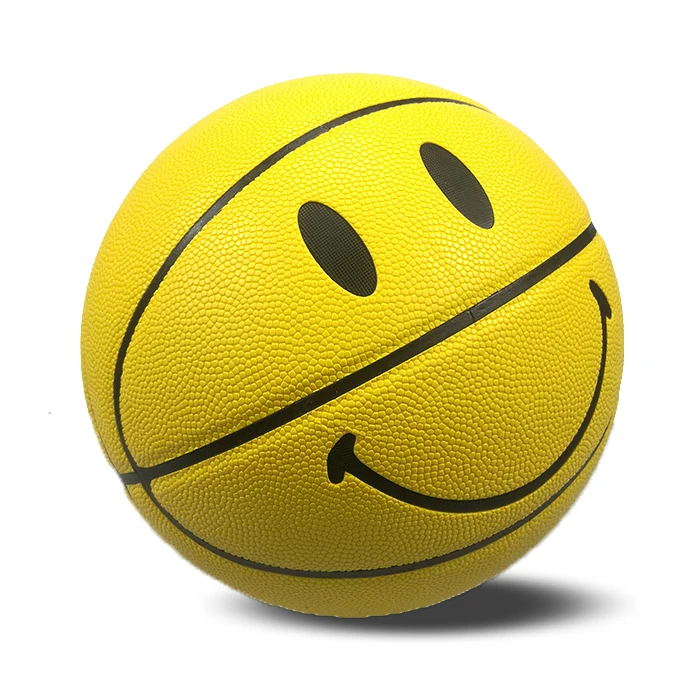 Basketball training yellow smile boy custom LOGO/COLOR/SIZE basketball