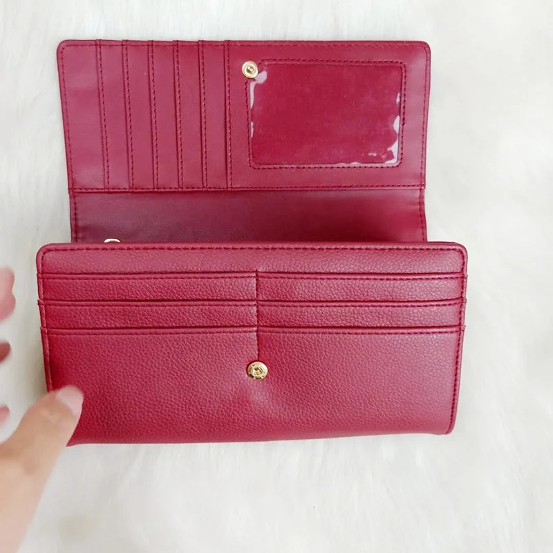 Wholesale fashion  elegant women coin purse PU  ladies long cell phone wallet