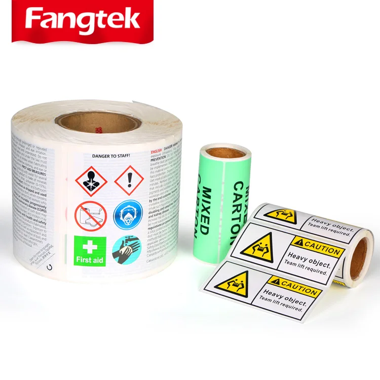 Adhesive hazard dangerous goods warning reminder personalized labels sticker for container shipping