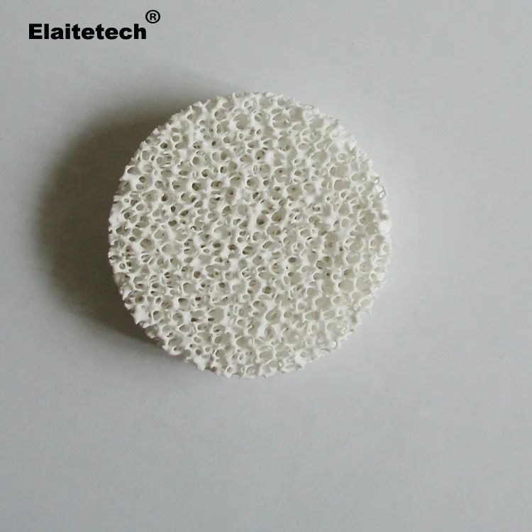 Aluminum foundry ceramic foam filter plate for filtering aluminum molten precision casting