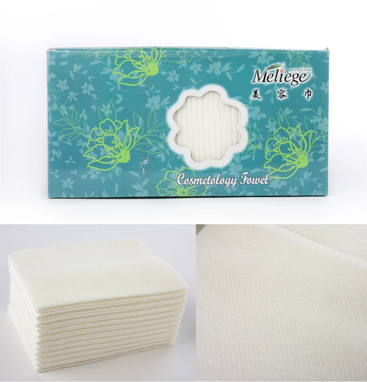 Hot sale cleaning cotton soft white non woven facial disposable towel