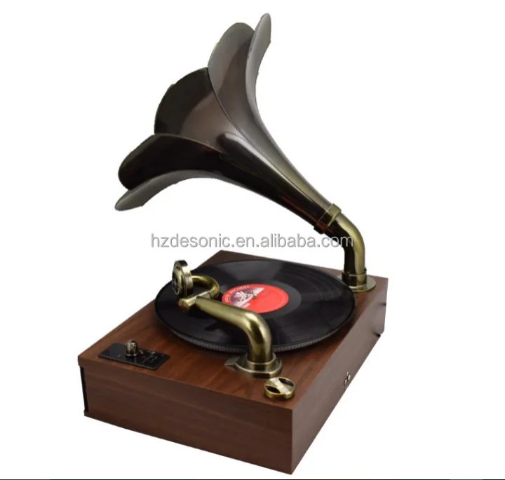 vintage design guangdong electric gramophone with horn