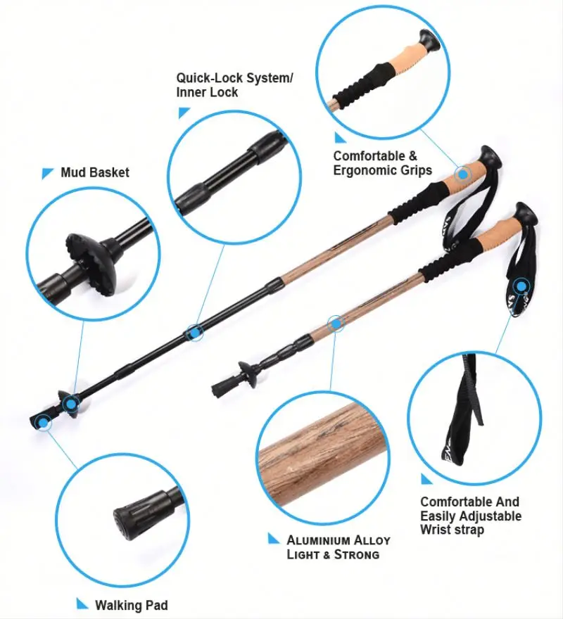 
Promotion Aluminium&Carbon yuanda walking stick 