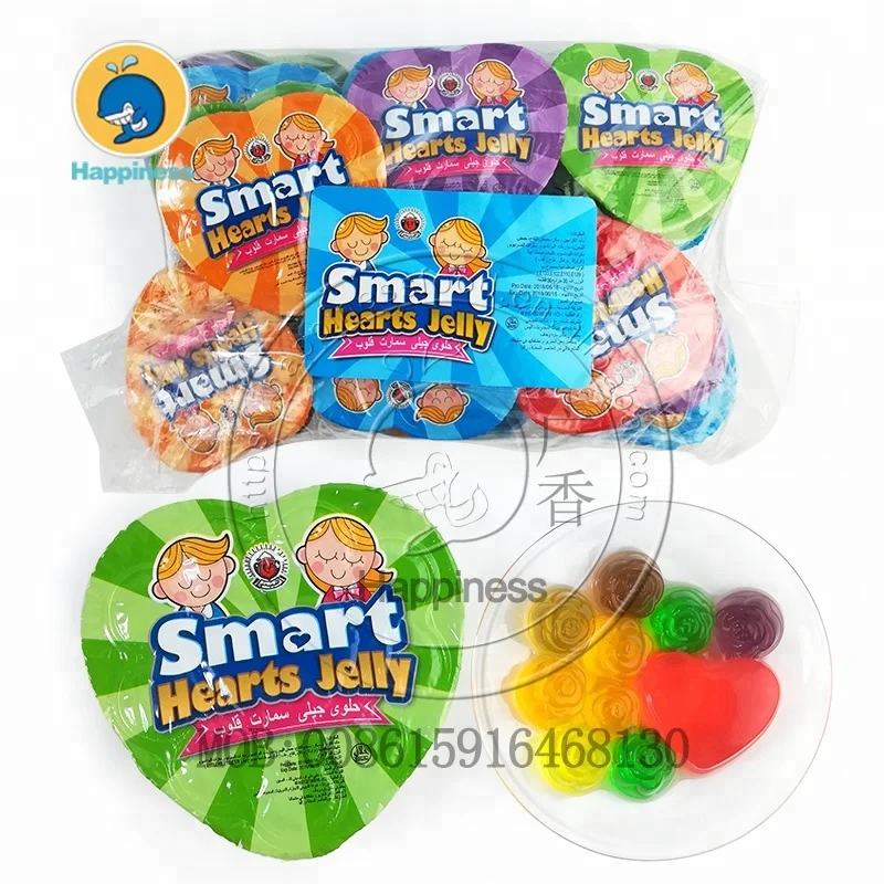 
hala mini smart heart fruti jelly candy multicolor pudding jelly  (60802081969)