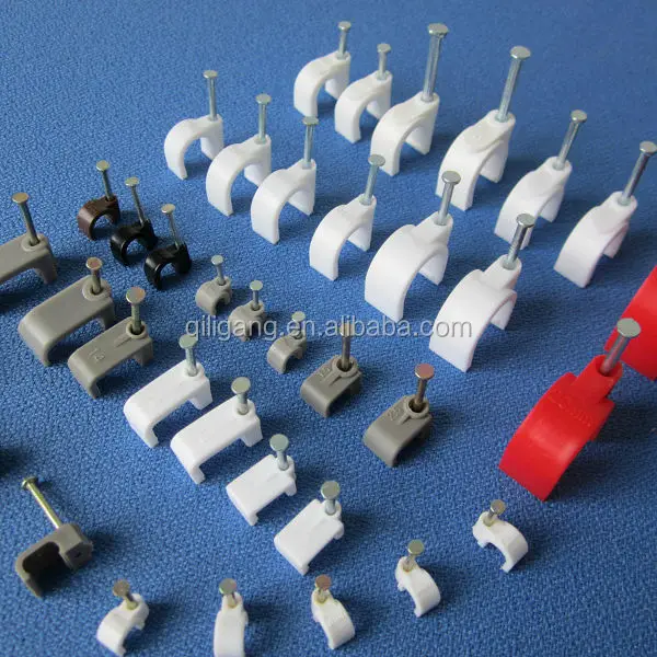 Circle cable clamp plastic wall clip