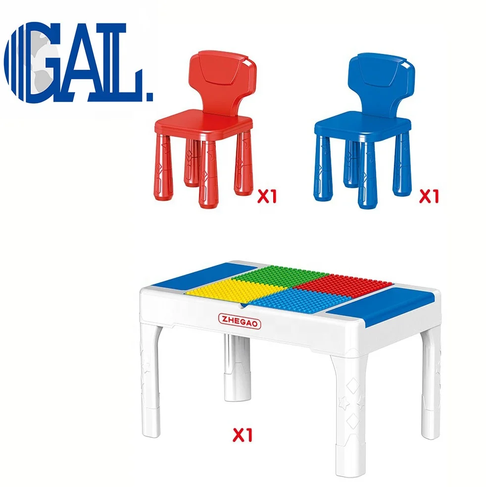 Funny Creative building mega blocks toys table plastic children playing learning block table