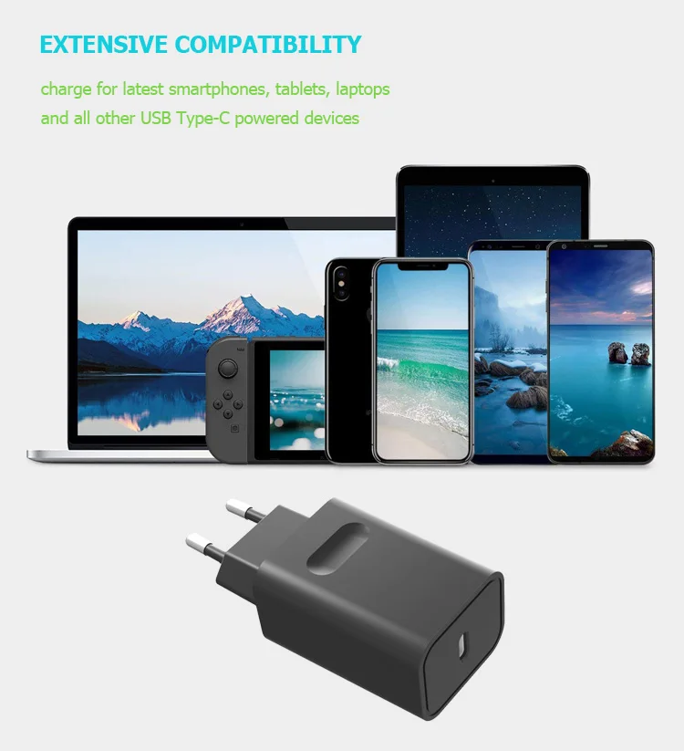 18W USB-C Power Adapter Charger for Google Pixel/Pixel XL/2/2 XL/3/3 XL