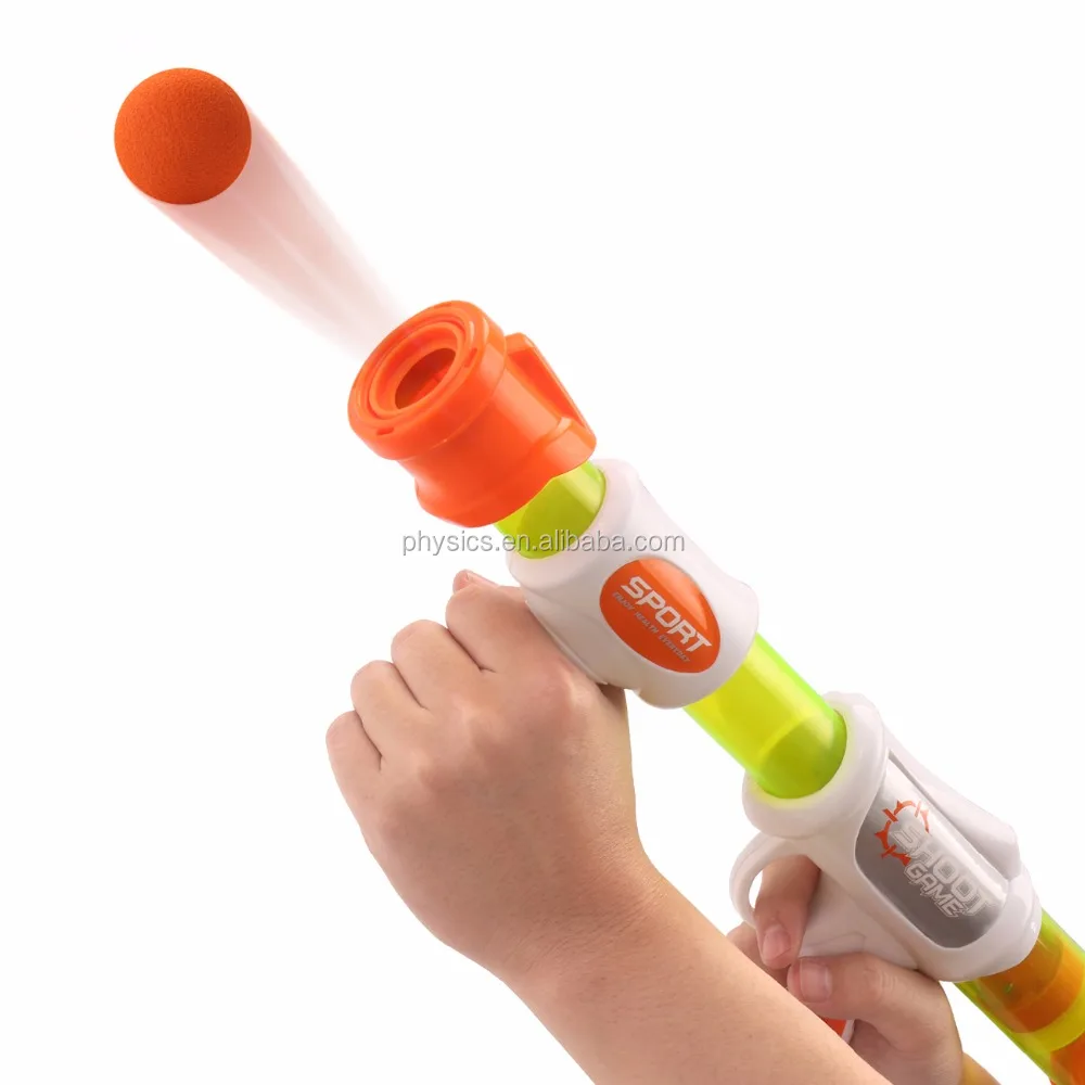 Rapid Fire Atomic Power Pump Action Popper Air Powered Blaster Shooter Gun Foam Ball Battle Toy for Kids