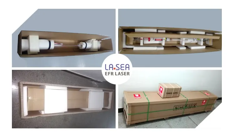 Lasea F4 100WATT CO2 Laser Tube 1450*80mm IIVI Mirror Catalyst Coating on Germany Discharge Tube Mold Ceramic Head EFR LASER
