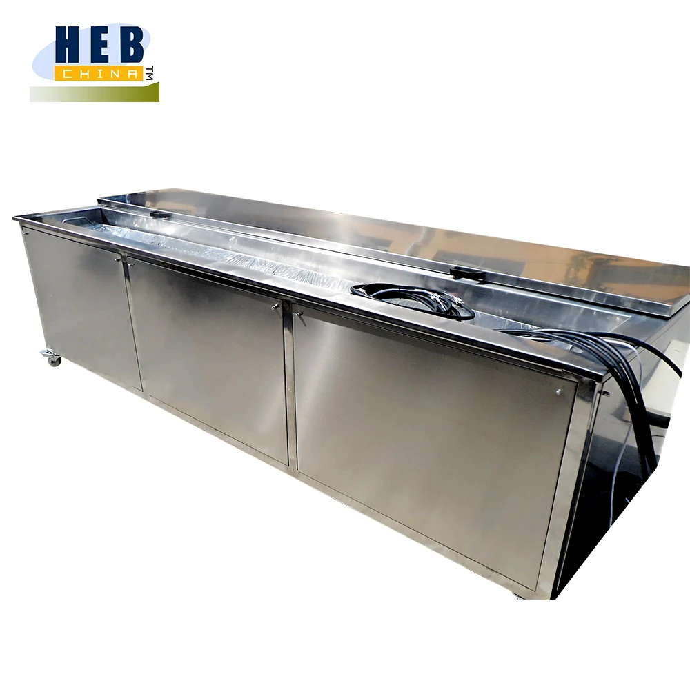 Industrial large ultrasonic tank cleaner 160l with heating