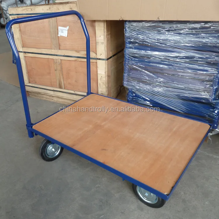 500kg heavy duty foldable wood platform trolley