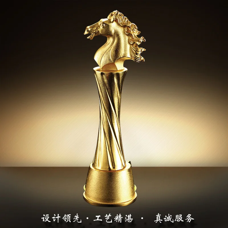 Gold Metal Large Size Trophy Award Cup , metal replica oscar trophy awards