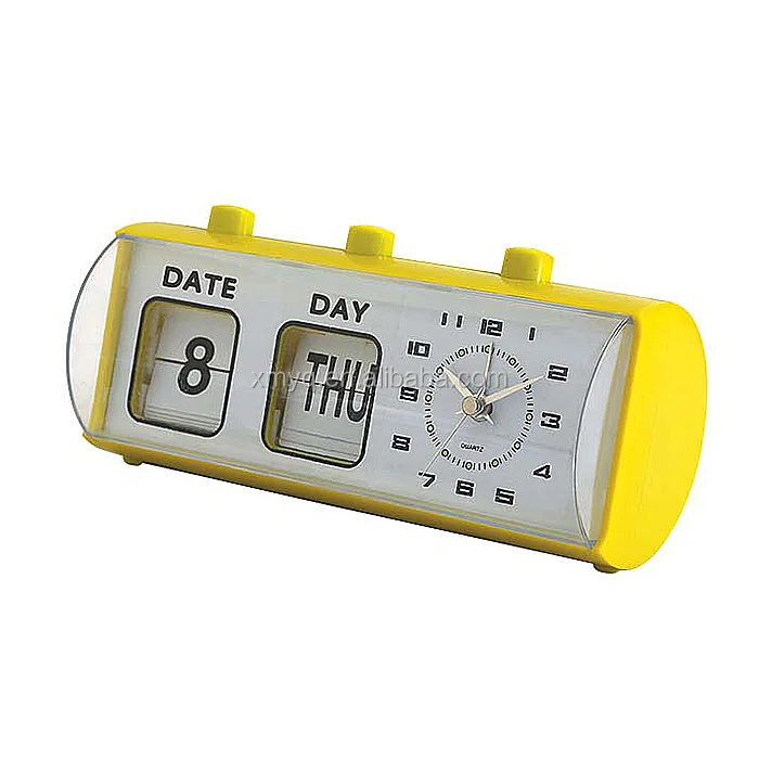 Hot sale plastic clock easy to read flip desk & table clock battery operation desktop flip clock