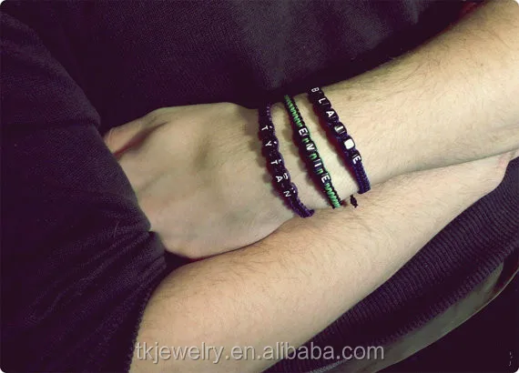 Fashion Personalized Name Bracelet for Beads Bracelet Custom Couple Jewelry for Gift