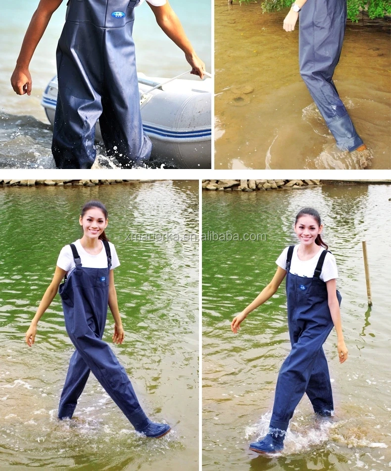 
Waterproof and breathable nylon pvc chest fishing waders for men pants 