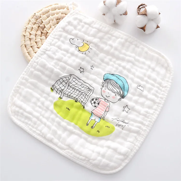 
Lovely Children Six Layer 100% Gauze cotton Baby wash cloth wholesale face towel 