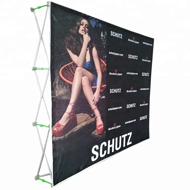 Portable Trade Show Fabric Pop Up Display Banner Backdrop Stand