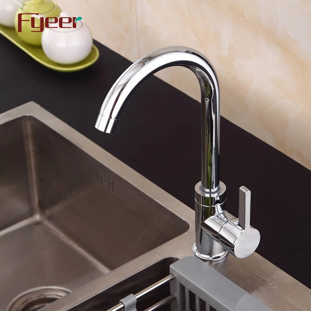 Fyeer Factory Price Cheap Ceramic Valve Brass Kitchen Sink Faucet