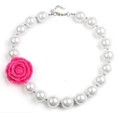 2016 Summer New Style Kids Jewelry Pearl Chokers Necklace Girls Birthday Gift Love Beauty Flower Necklace
