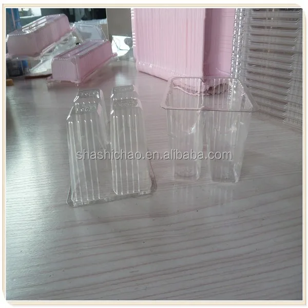 
Thermoformed plastic PET/PS cookie tray with 4 cavity China supplier 