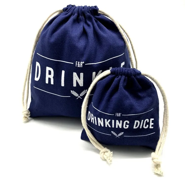 New Wholesale Cotton Fabric Jean Denim Cloth Drawstring Pouch Bag