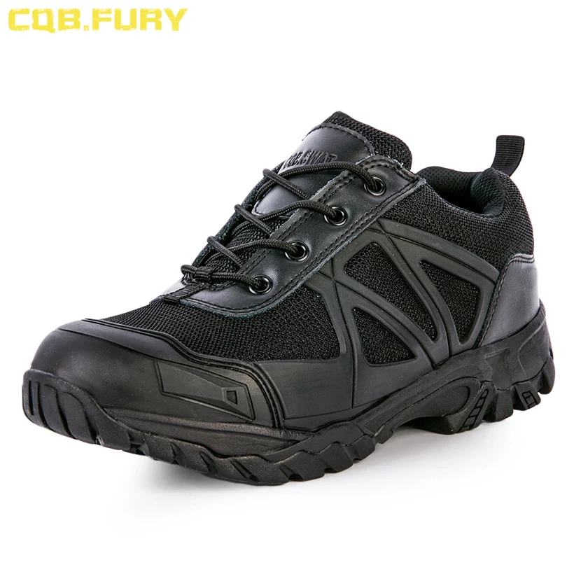 Cheap Comfortable Black Leather Military Combat shoes Security Tactical Police Shoes price