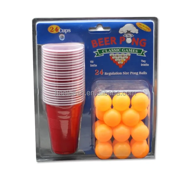 16 унций пивных чашек и шариков 24 чашки пивного понга для