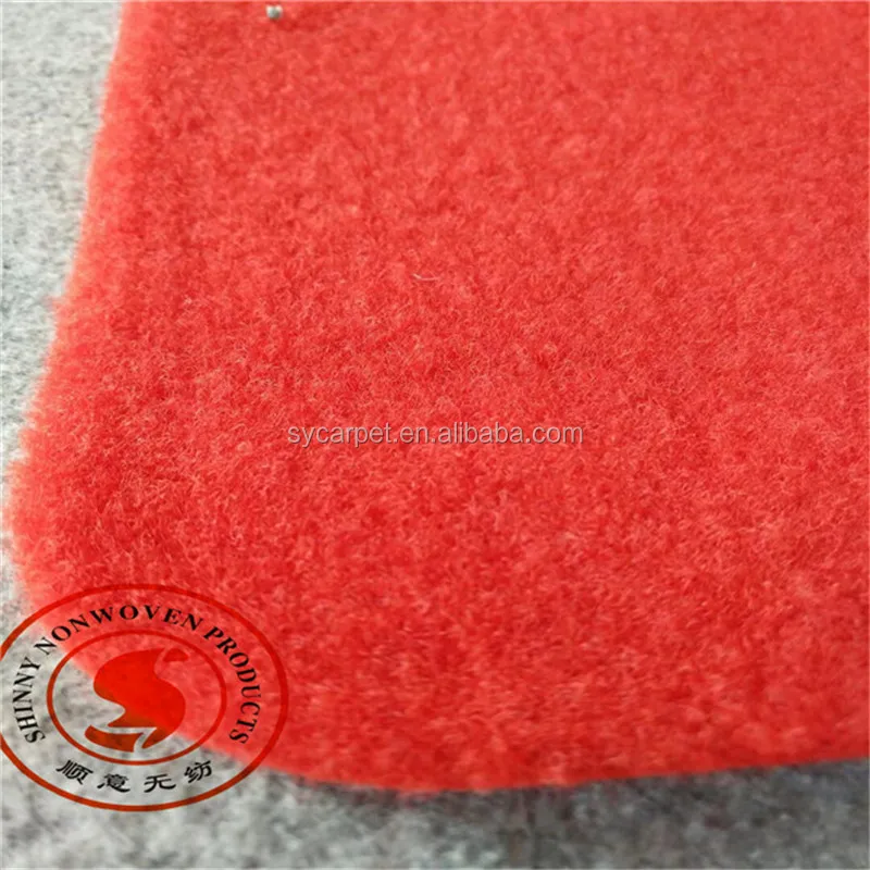 Hot sale non-woven needle felt velour jacquard 100% polyester carpet for event