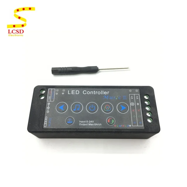 
Multi-functional Music Controlled RGB WiFi LED Controller RGBW Dimming Temperature Color Changing 