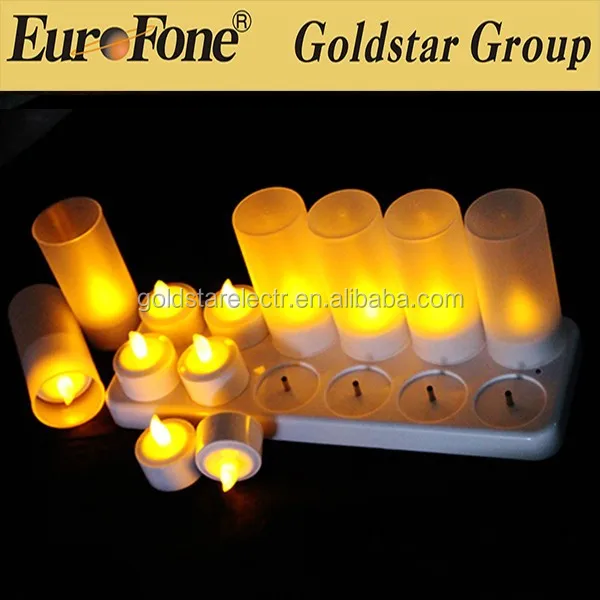 Factory Wholesale Rechargeable Led Tea Light Candle with Remote