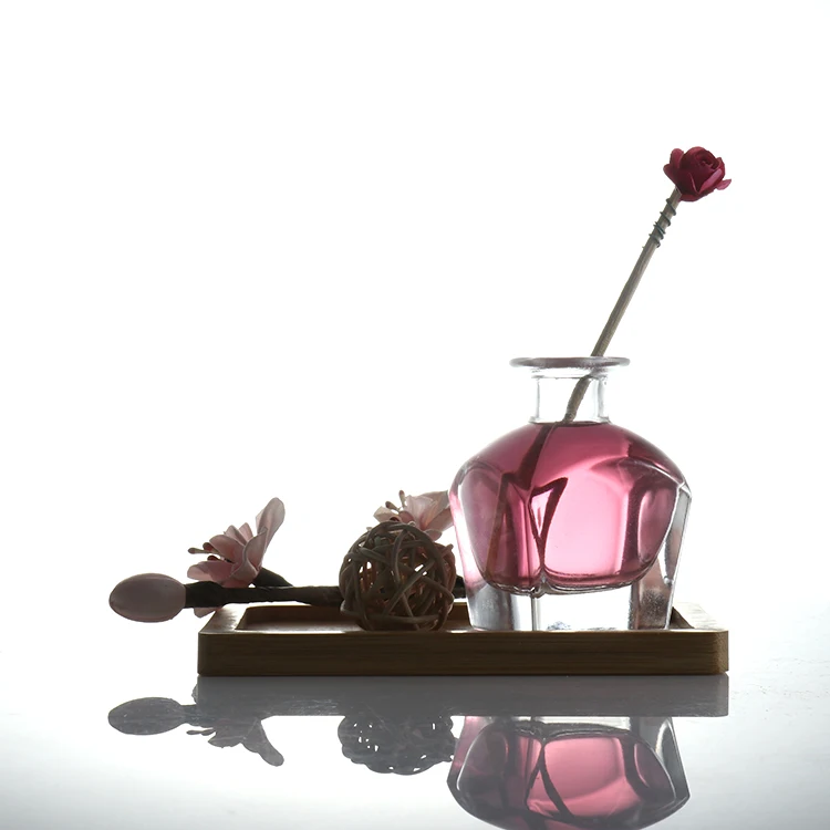 Empty aroma diffuser glass bottle home decoration accessories black reed diffuser bottles wholesale aromatherapy glass bottle