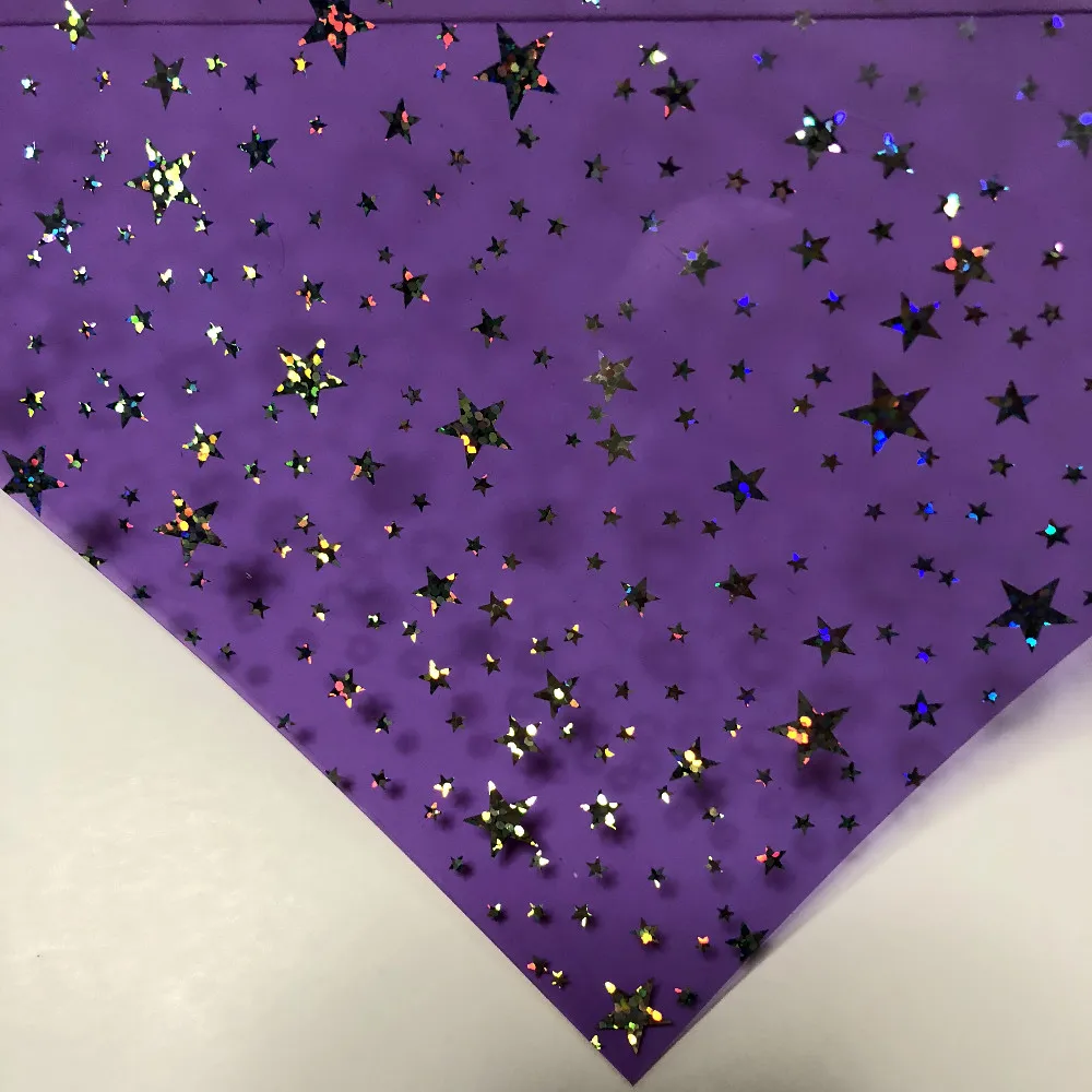 
factory wholesale price star transparent pvc film for making pen bags and notebook cover 