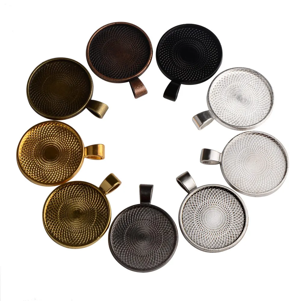 DIY 25 мм 20 30 медный Кабошон Круглый безель лоток пустой